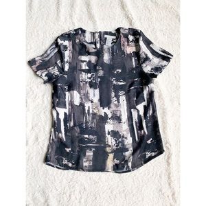 H&M Black and White Silky Tee